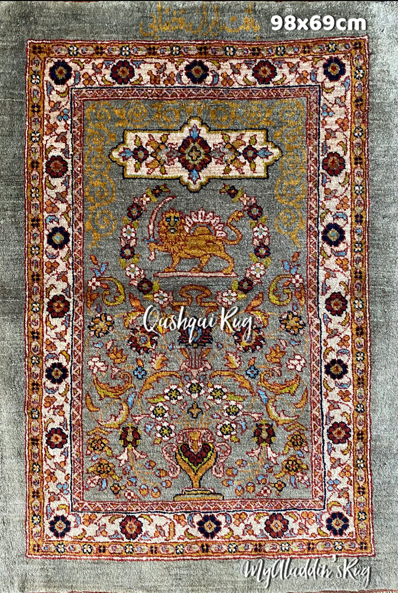 カシュガイ族 手織り絨毯 98×70cm