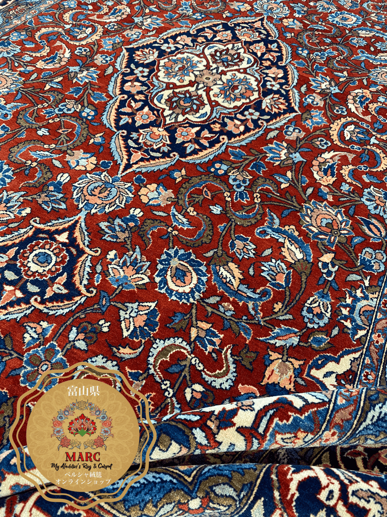 アンティーク イスファハン産 ペルシャ絨毯 215×140cm