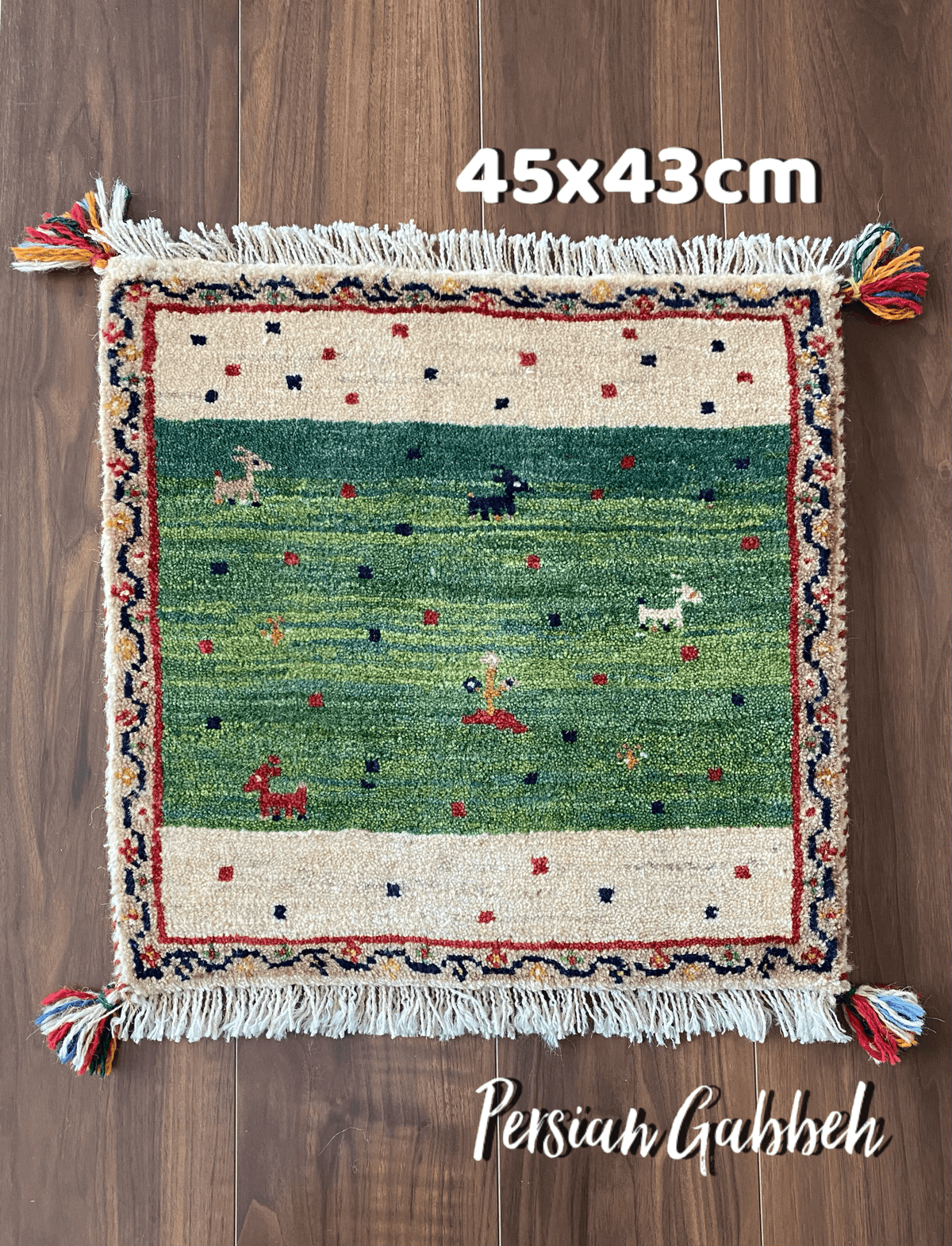 ペルシャ ギャッベ カシュガイ ミニマット 45×43cm QSGM110– MARC My