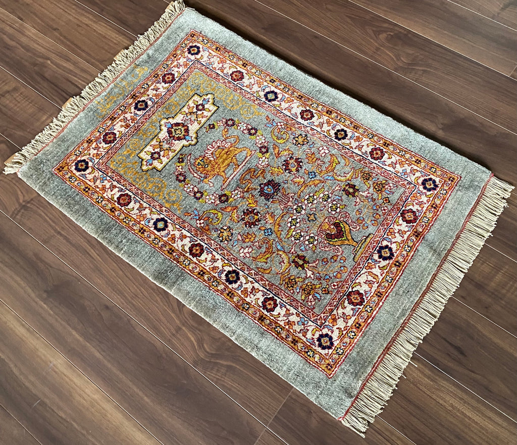 カシュガイ族 手織り絨毯 101×69cm